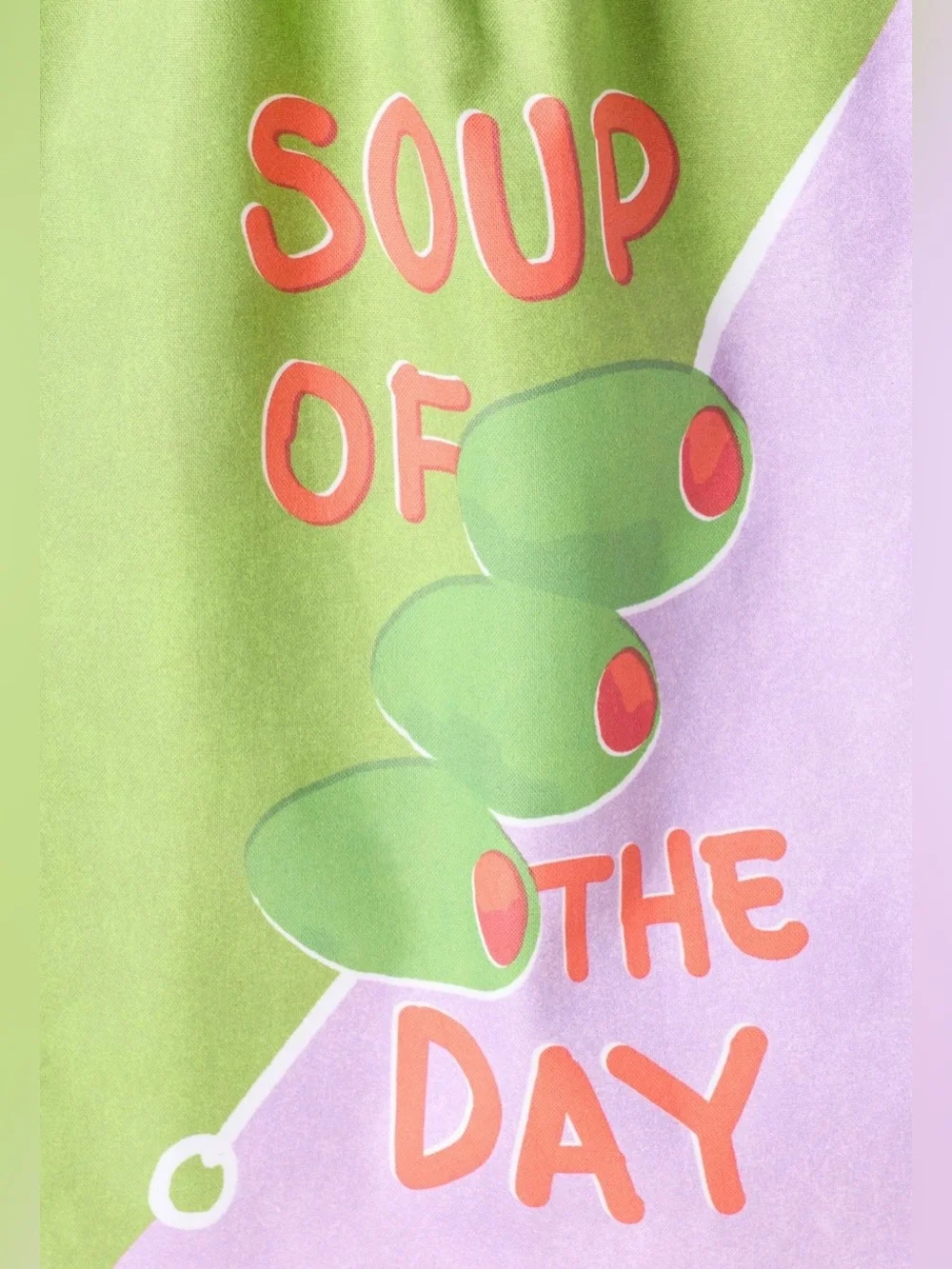 Anthropologie Green & Lavender 'Soup of the Day' Bar Towel